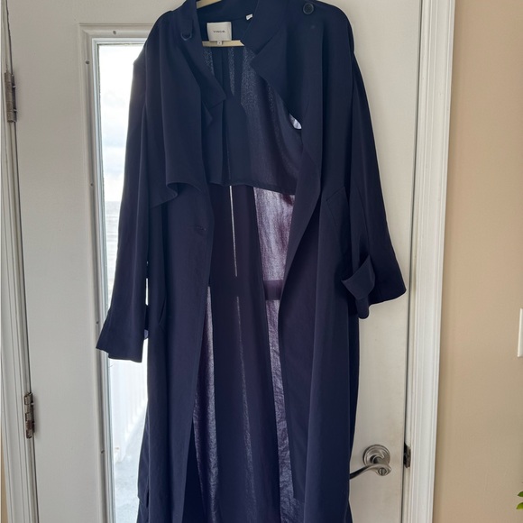 Vince Jackets & Blazers - Vince Flowy Blue Trench